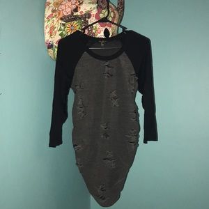 Mom & Co. Black Long Sleeve Maternity Shirt